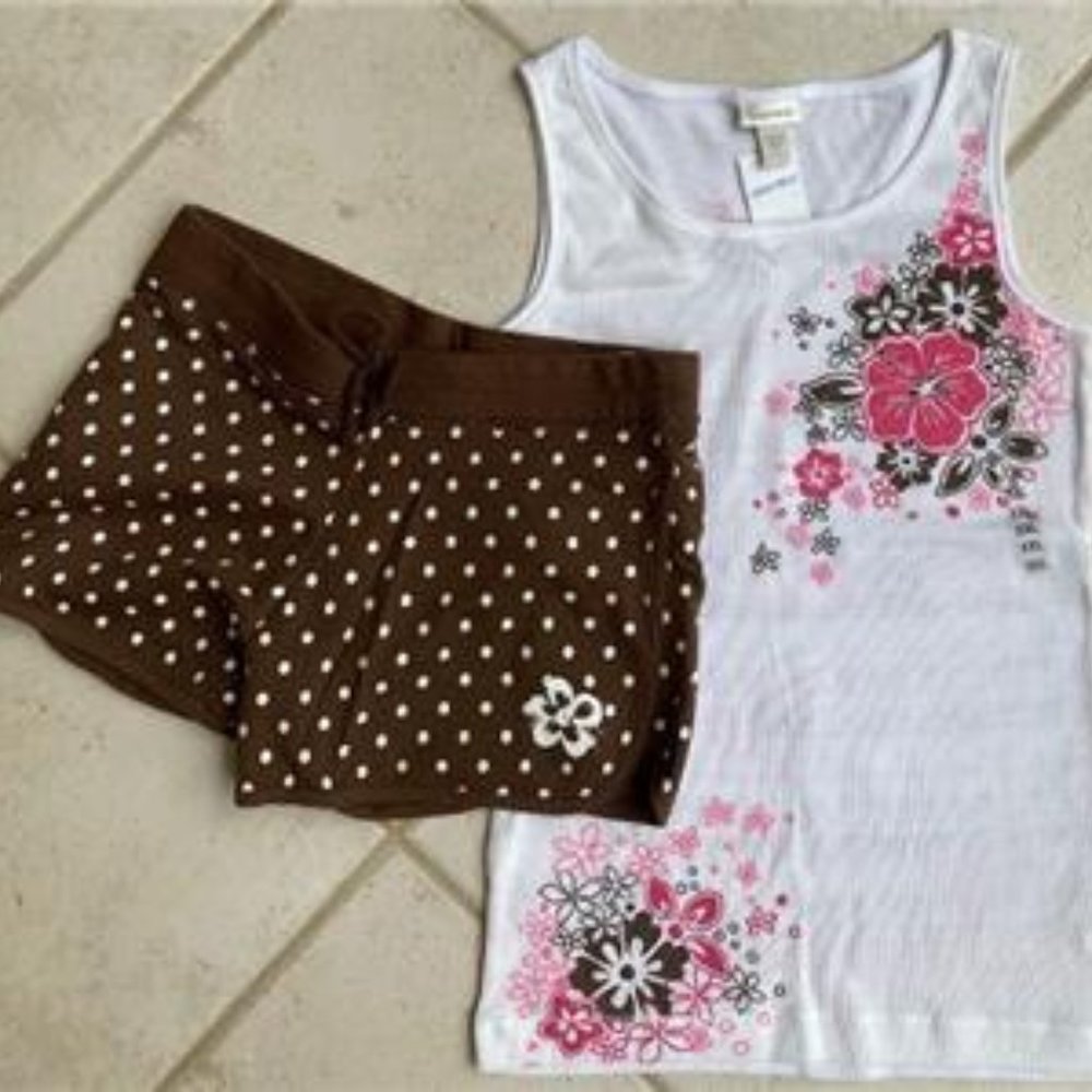 NWT Girls LIMITED TOO Tank Top/Shorts Size 18 2 pc